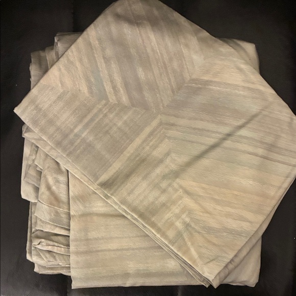 Hotel Collection Luster Geo Cream and Seafoam Green Cotton Duvet Cover Set - Picture 4 of 4